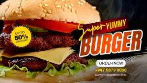 delicious burger Digital Display (16:9) template
