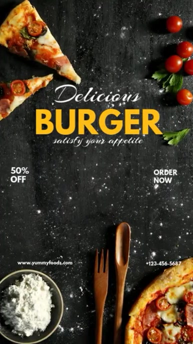 Delicious Burger Sales Template | PosterMyWall
