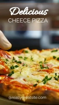 Delicious Cheese Pizza Instagram Reel template