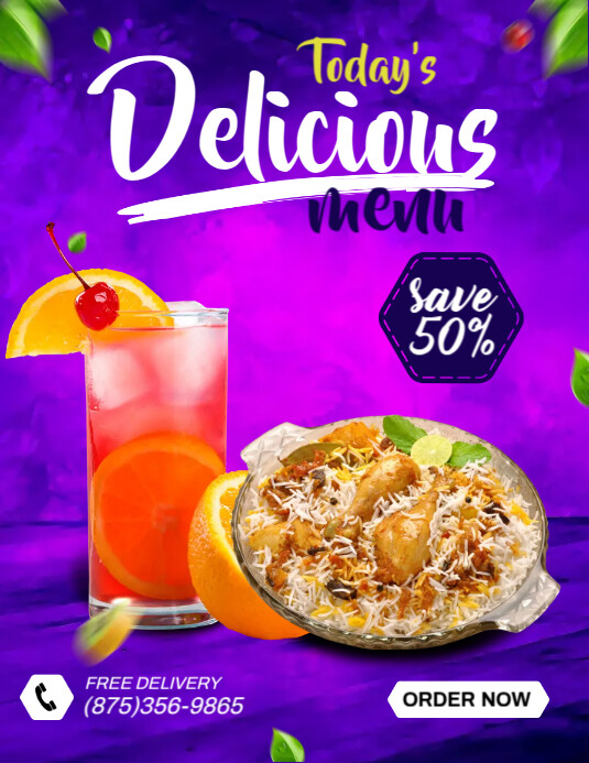 Delicious Chicken Discount Template PosterMyWall