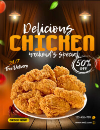 Delicious Chicken Menu Template | PosterMyWall