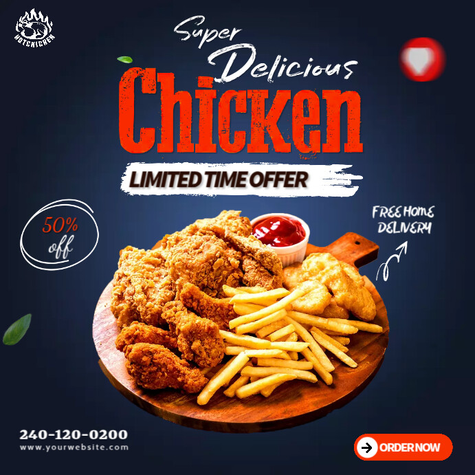 Copy of Delicious Chicken Menu | PosterMyWall