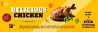 Delicious Chicken Video Banner 2' × 6' template