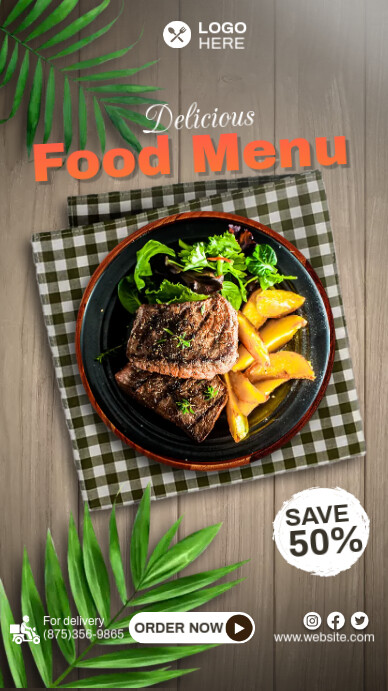Menu Ad Example Delicious Food Menu Ads Template | PosterMyWall
