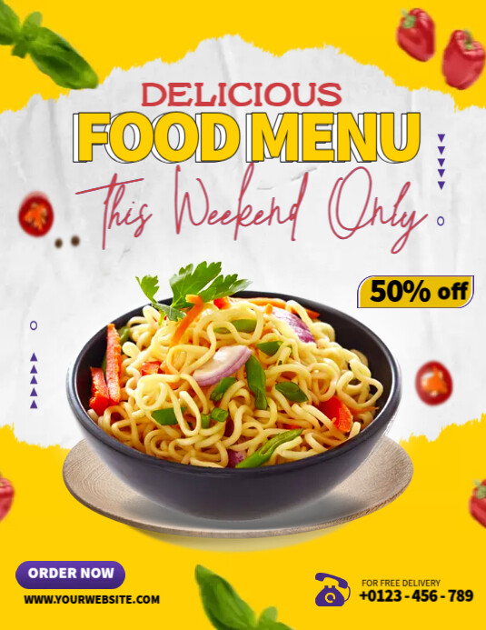 Adverture Menu Copy of Delicious Food Menu Ads | PosterMyWall