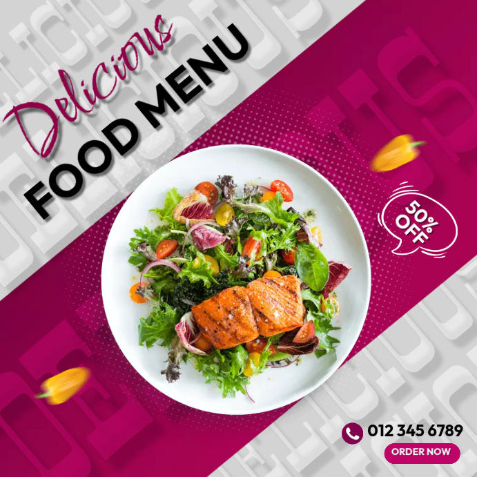 Copy of Delicious Food Menu Ads | PosterMyWall