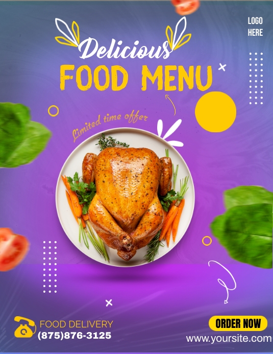 Menu Ad Example Delicious Food Menu Ads Template | PosterMyWall