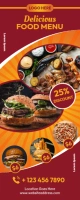 Delicious Food Menu Banner Bannière rétractable 2 pouces x 5 pouces template