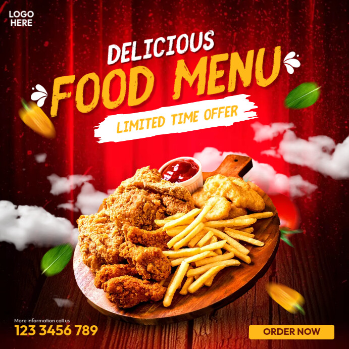 Copy of Delicious Food Menu | PosterMyWall