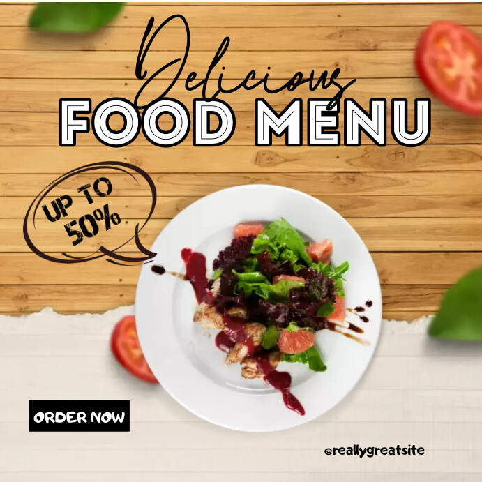 Delicious Food Menu Instagram Post template