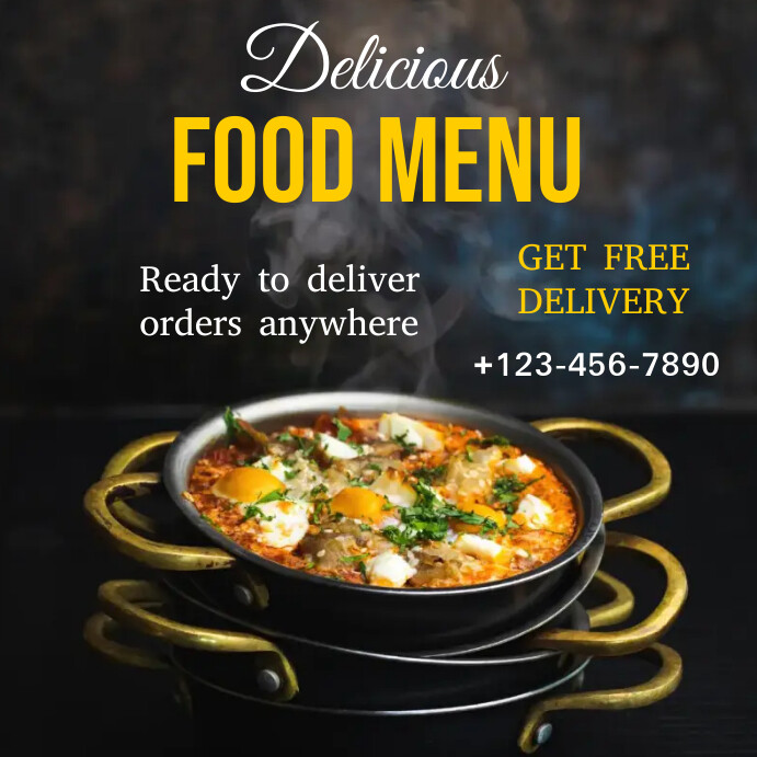 Delicute Menu Copy of Delicious food menu | PosterMyWall