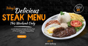 Delicious Food Menu Capa para evento do Facebook template