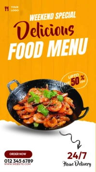 Delicious Food Menu Instagram Story template