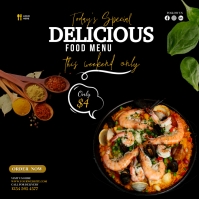 Delicious Food Menu Template | PosterMyWall