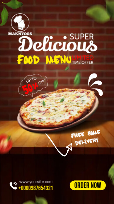 Copy of Delicious Food Menu Promotion Template | PosterMyWall