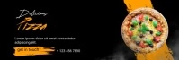 Delicious food pizza linkedin cover photo tem template