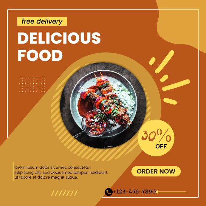 Delicious Food Poster Template | PosterMyWall
