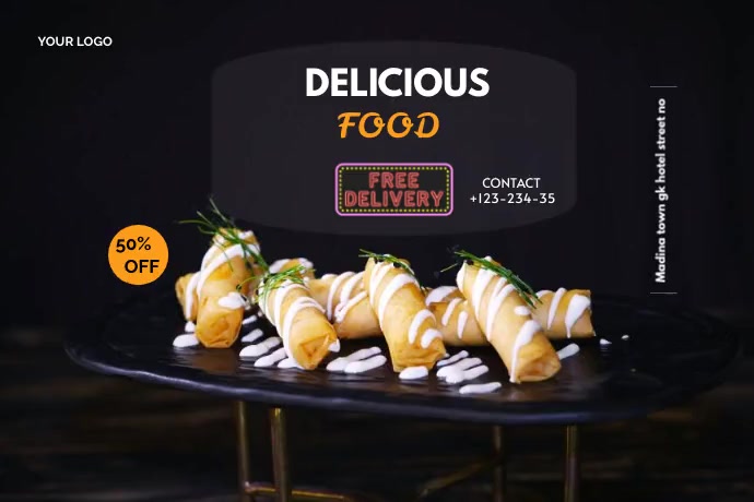 Delicious food poster Template | PosterMyWall