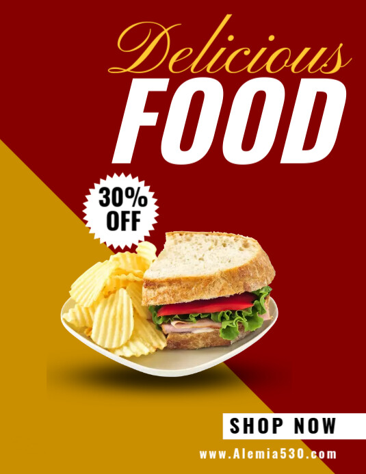 Delicious Food sale Flyer Template PosterMyWall