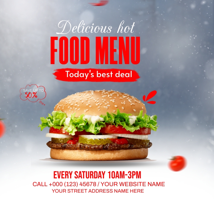 Modèle Delicious Hot Food Menu | PosterMyWall
