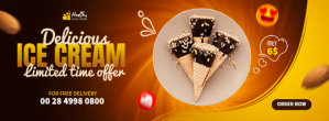 Delicious Ice Cream Menu Facebook Cover Photo template