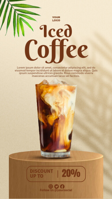 Delicious Iced Coffee Template | PosterMyWall