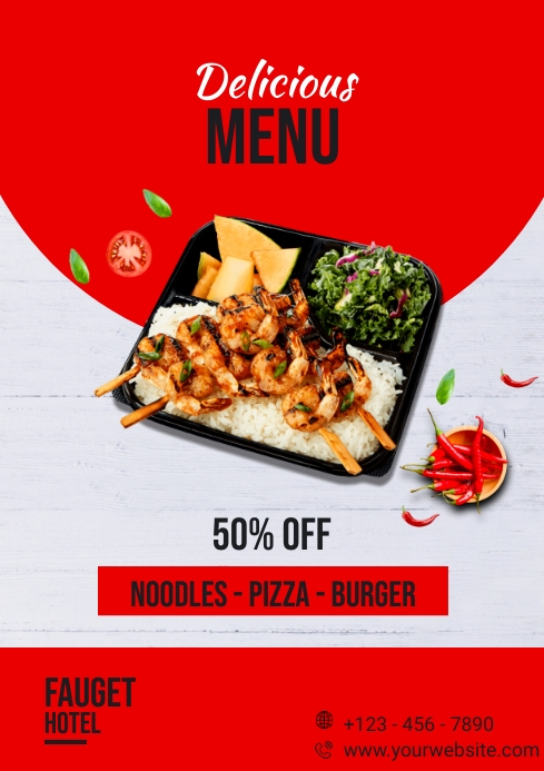 Delicious Menu A3 template