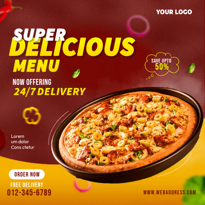 Menu Ad Example Delicious Menu Ads Template | PosterMyWall