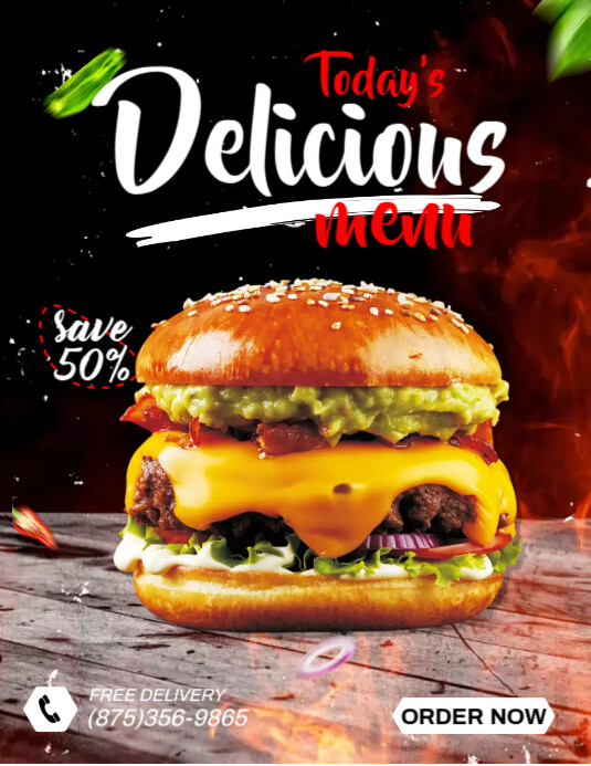 Delicious Menu Ads Template | PosterMyWall