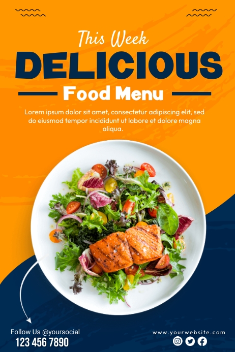 Delicious Menu Ads Template | PosterMyWall