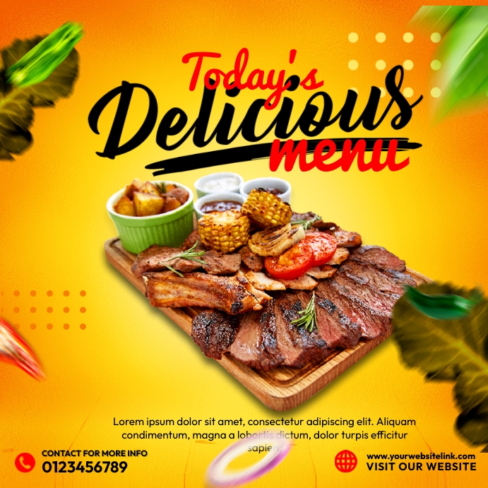 Delicious Menu Template | PosterMyWall