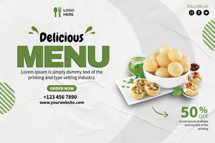 Delicious Menu Template | PosterMyWall