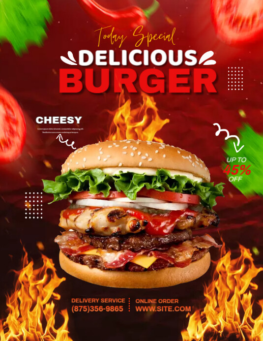 Delicious Menu Offer Template | PosterMyWall