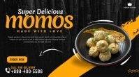 Delicious momos and food menu twitter post template
