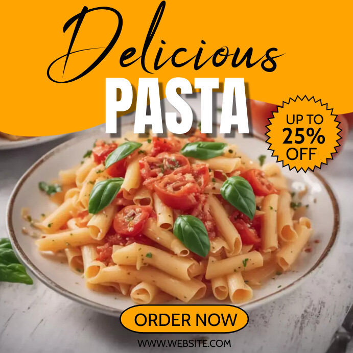 delicious pasta Template | PosterMyWall