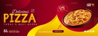 Delicious Pizza Banner Couverture Facebook template