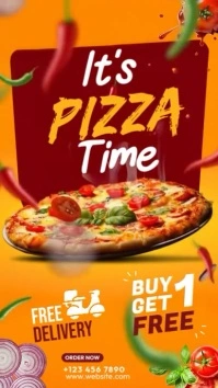 Delicious Pizza Offer Reel Instagram template
