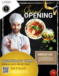 restaurant opening Flyer (US Letter) template