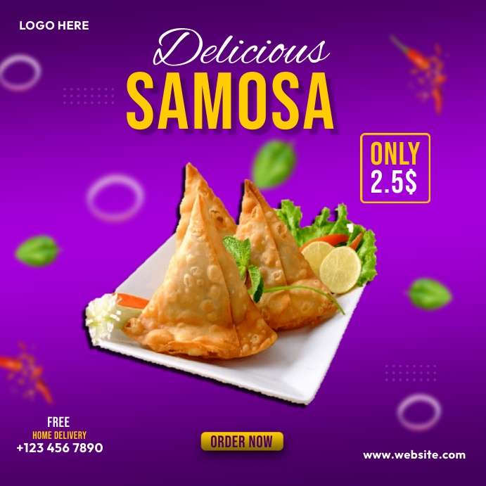 Samosa Esign Copy of Delicious Samosa | PosterMyWall