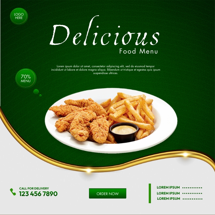 Copy of Delicious Snack Menu | PosterMyWall
