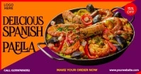 delicious spanish paella Immagine condivisa di Facebook template