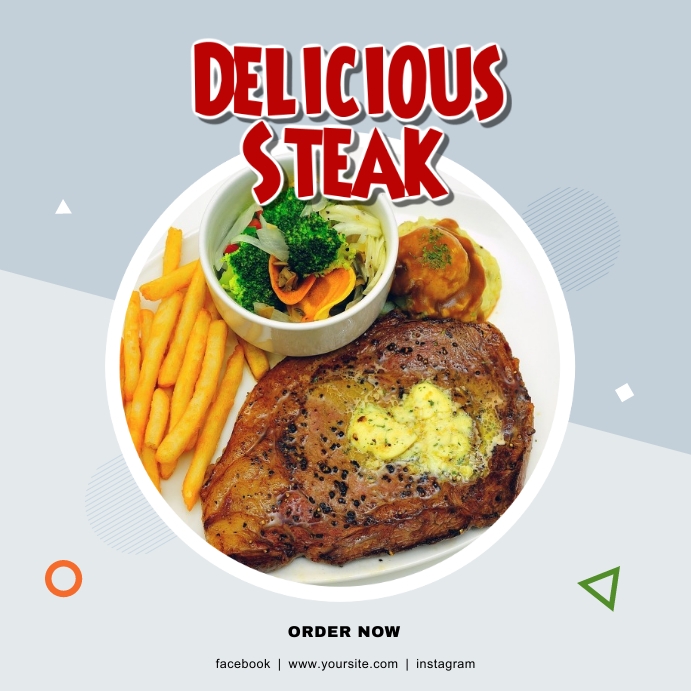 Delicious Steak Instagram Banner template