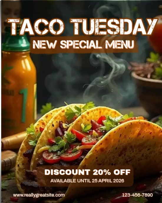 Taco Tuesday Promotion Template | PosterMyWall