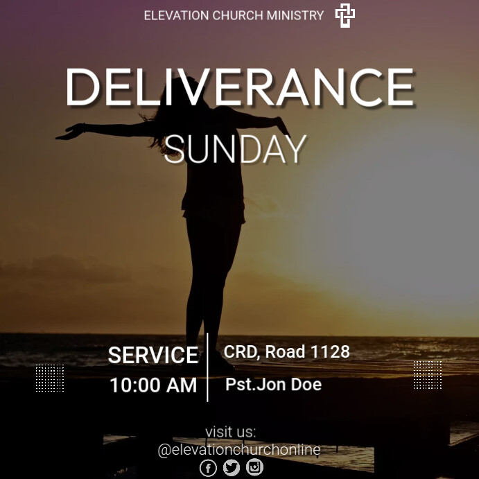 Plantilla de DELIVERANCE SERVICE (4) PosterMyWall