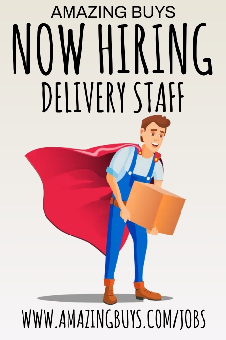 Delivery Drivers Job Offer Hiring Poster Template | PosterMyWall