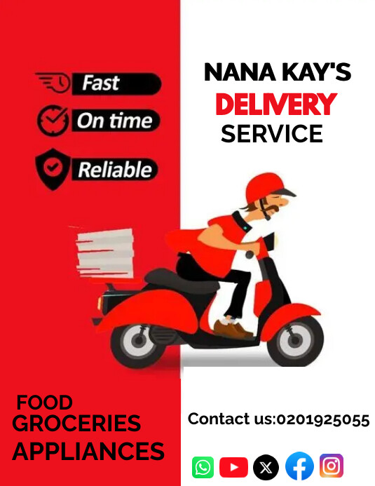 Delivery flyer Template | PosterMyWall