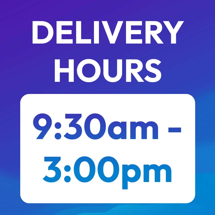 Plantilla de Delivery hours sign | PosterMyWall