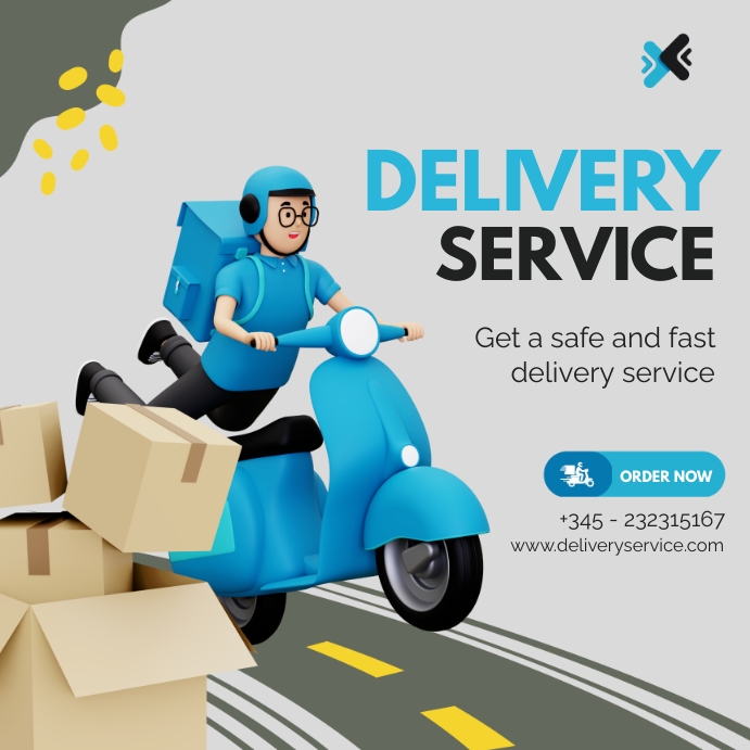 DELIVERY / LOGISTIC SERVICE TEMPLATE Instagram Post