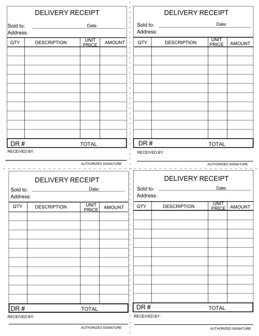 Delivery Receipt Template PosterMyWall Delivery Receipt Template PosterMyWall
