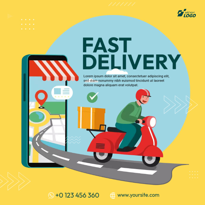 Weekend Delivery Ad Delivery Service Ad Template | PosterMyWall
